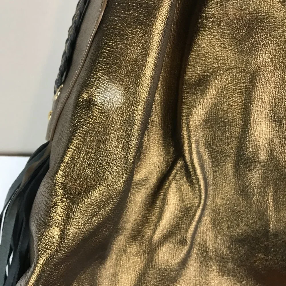 Cole Haan Gold Metallic Leather Shoulder/Satchel